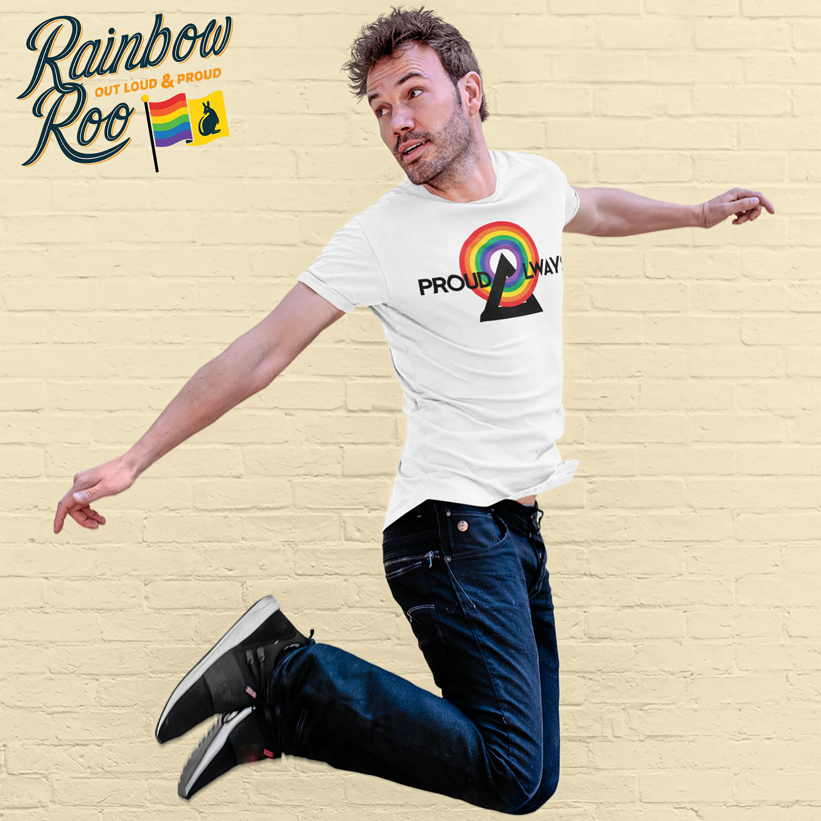 Rainbow Roo Proud Always T-shirt Rainbow โ Safe Space Alliance